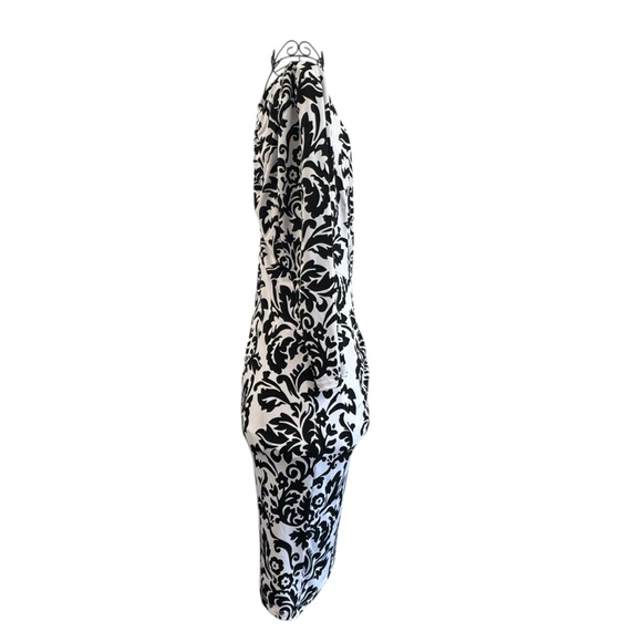 INC International Concepts Monochrome Floral Long Sleeve Dress - Picture 4 of 10